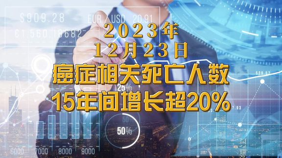 中国癌症相关死亡人数,15年间增长超20%